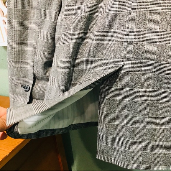 Kenneth Cole Denim Lapel Glen Plaid Blazer Sz US S - Picture 13 of 17